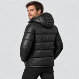 Men's heated puffer jacket PyreFit Norvia, back view