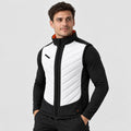 Veste chauffante sans manches sport pour homme PyreFit Novaro, portée, vue de face