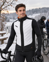 Veste chauffante sans manches sport pour homme PyreFit Novaro au quotidien en hiver : en vélo de route