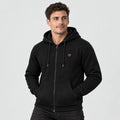 Unisex heated zip hoodie PyreFit Olivora, worn, front view