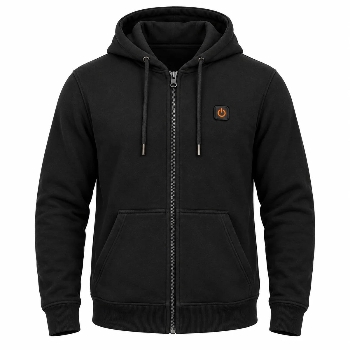 Unisex heated zip hoodie PyreFit Olivora, product view without model
