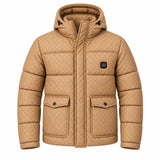 Men's heated puffer jacket PyreFit Orielle, product view without model