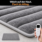 Gros plan sur la surface textile douce du coussin chauffant