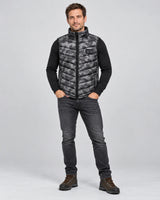 Veste chauffante sans manches camouflage PyreFit Piloto, vue en pied