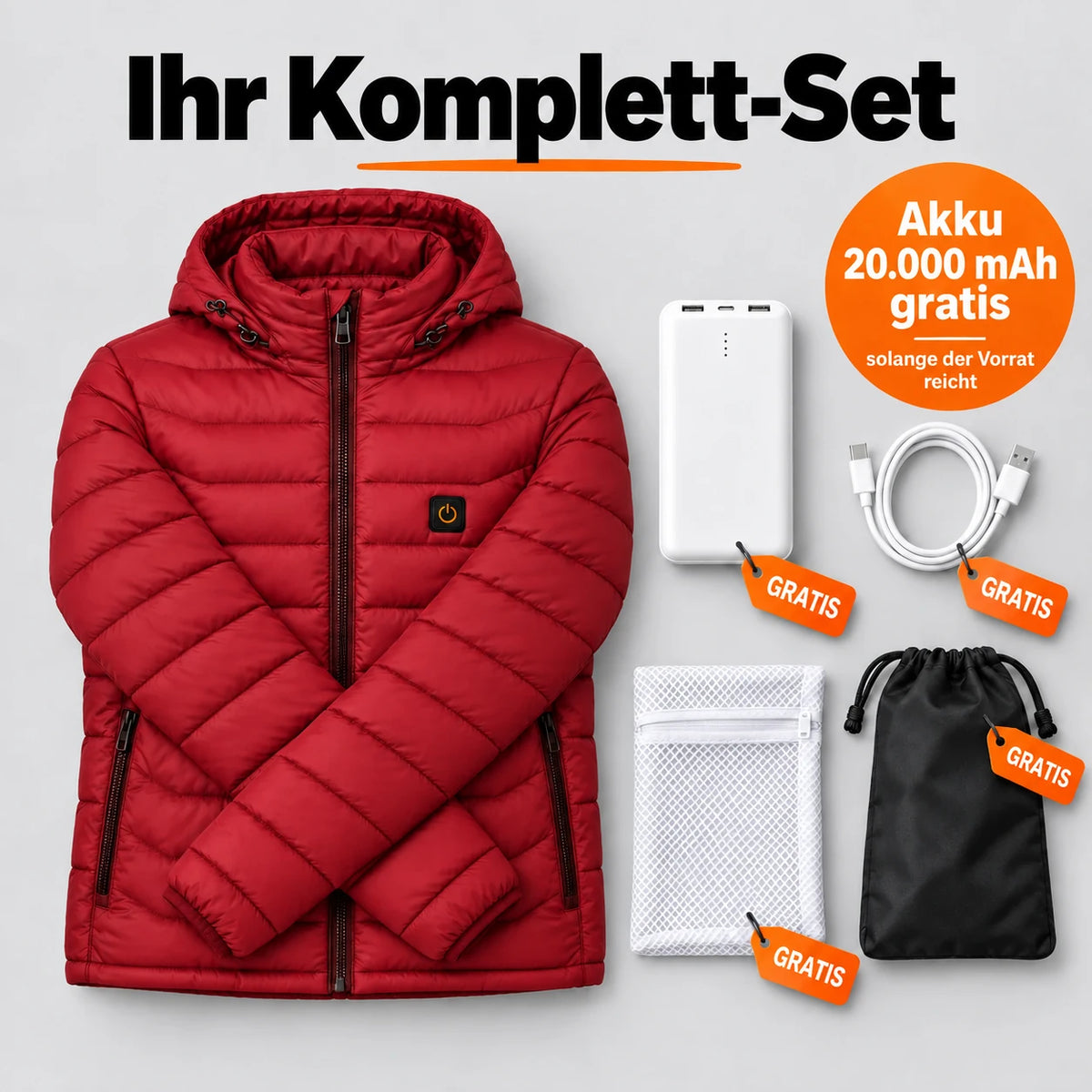 PyreFit Rangor en rouge – ensemble complet