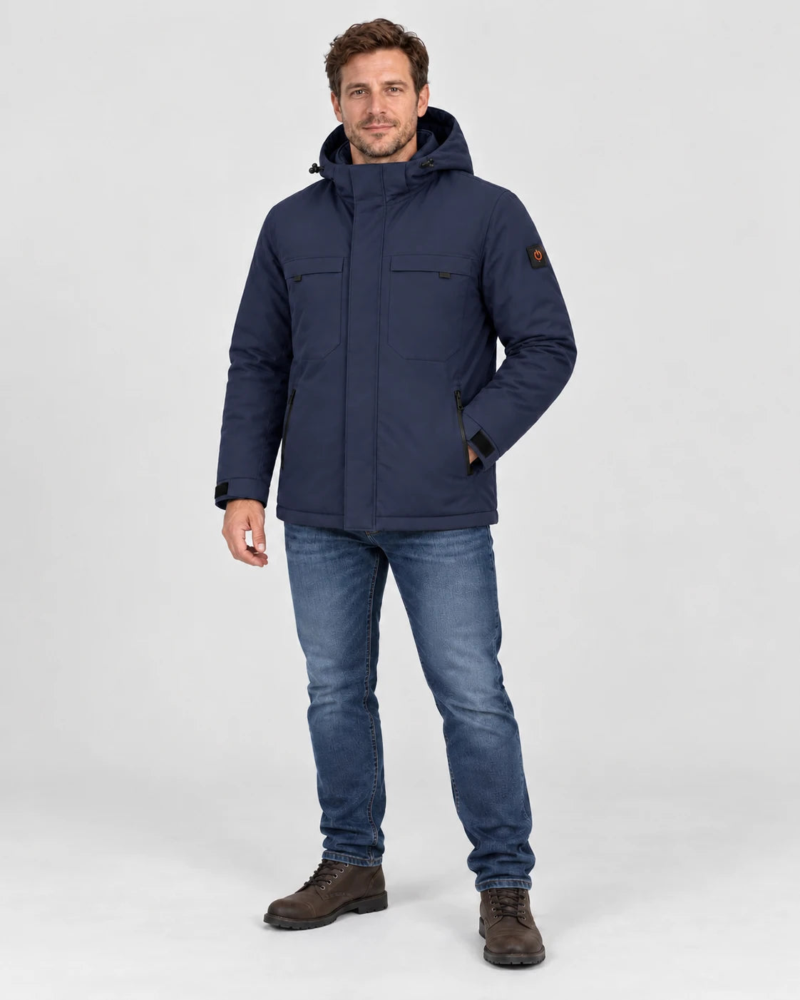 PyreFit Regaro en bleu marine – vue en pied