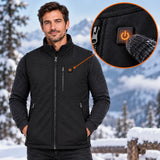 Heated outdoor vest PyreFit Relior, control button close-up