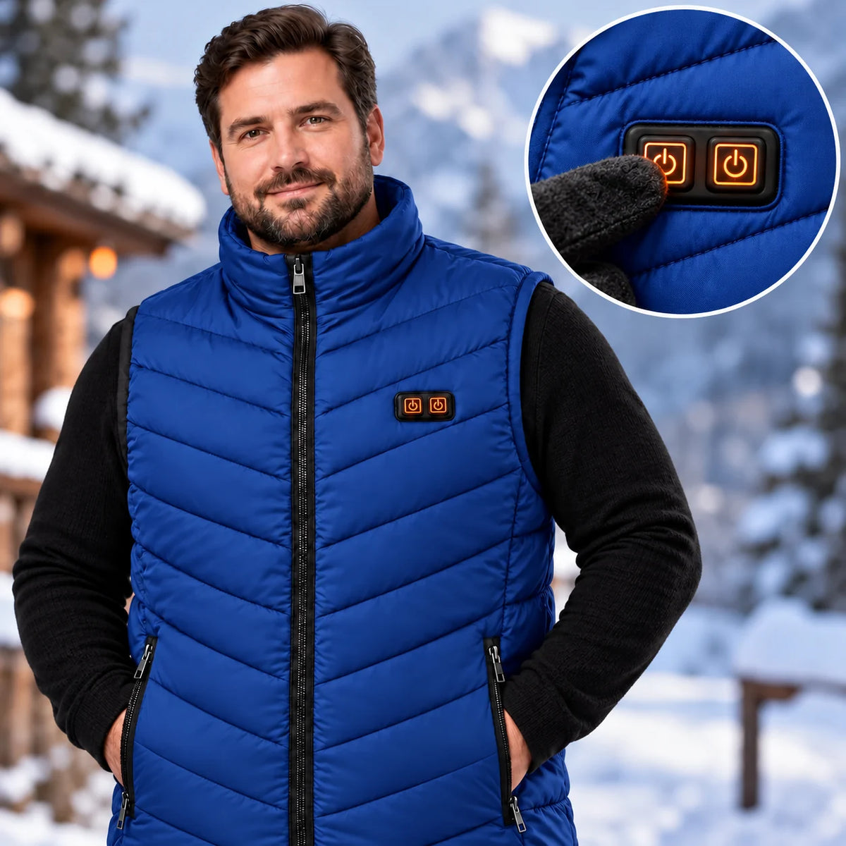 PyreFit Schattor en bleu – gros plan sur les commandes