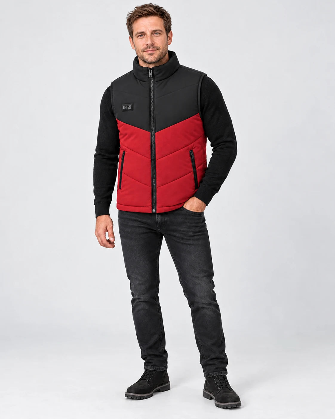 PyreFit Sherpor in red – full-length view