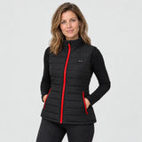 Women's heated vest PyreFit Silvaia, worn, front view