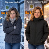 Comparaison : manteau d'hiver ordinaire et Summaro chauffant