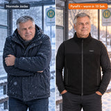 Comparaison : manteau d'hiver ordinaire et Tarnor chauffant