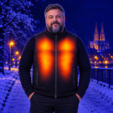 Veste chauffante sans manches unisexe à largeur ajustable PyreFit Tarnor – chaleur à la poitrine (4 zones) et au dos (9 zones)