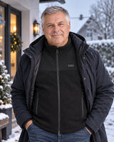 Veste chauffante sans manches unisexe à largeur ajustable PyreFit Tarnor au quotidien en hiver : sous un manteau