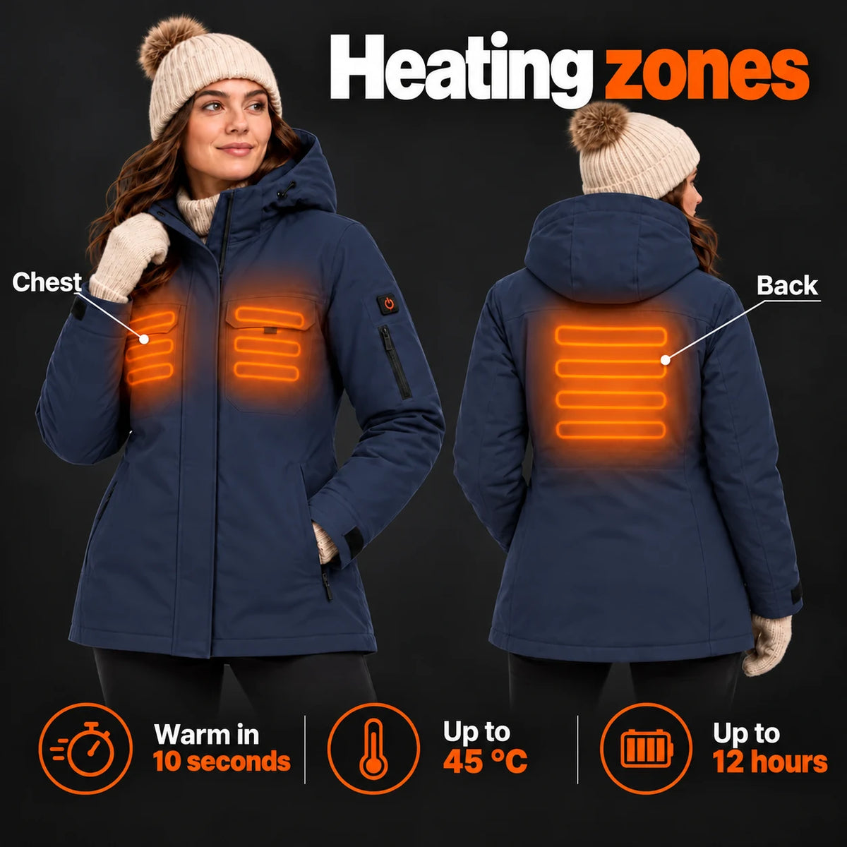 PyreFit Terrano in navy – heating areas