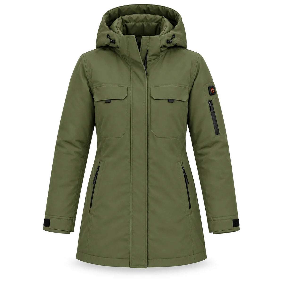 Parka chauffant pour femme PyreFit Terrano, vue du produit sans mannequin