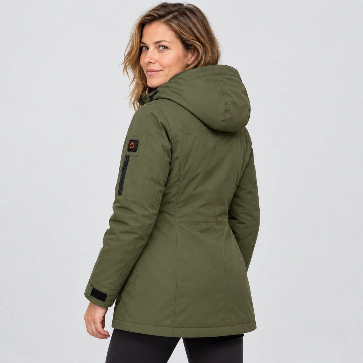 Parka chauffant pour femme PyreFit Terrano, vue de dos