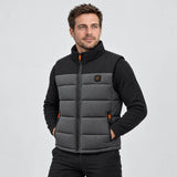 Veste chauffante sans manches unisexe PyreFit Trailon, portée, vue de face