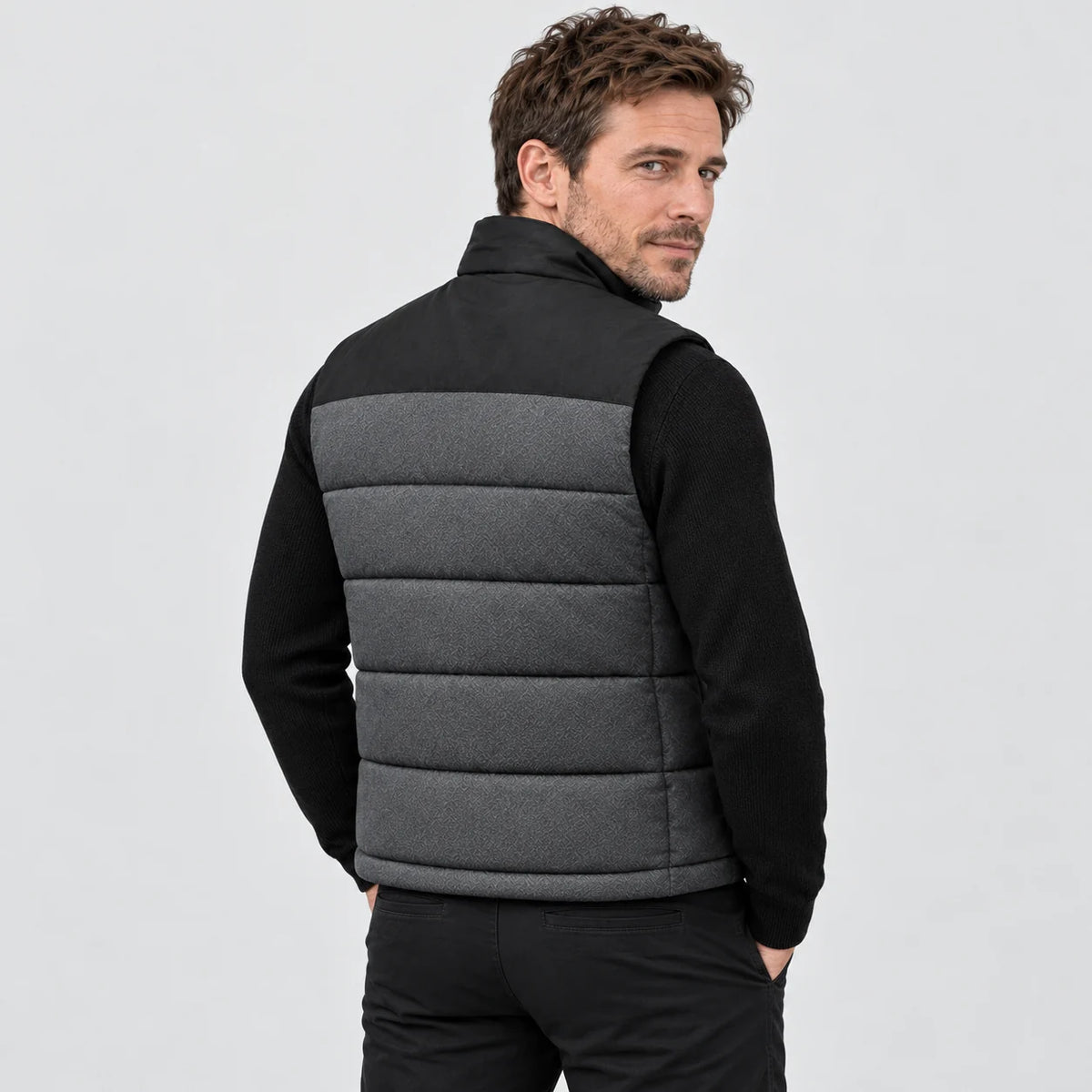 Veste chauffante sans manches unisexe PyreFit Trailon, vue de dos