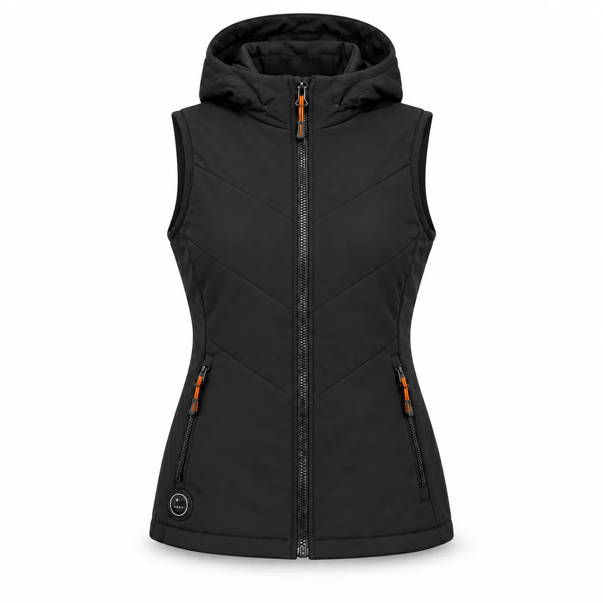 Women's heated hooded vest PyreFit Transitor, product view without model