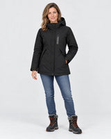 Women's heated parka PyreFit Traverso, full-length view