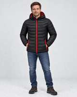 Manteau matelassé chauffant pour homme PyreFit Travina, vue en pied