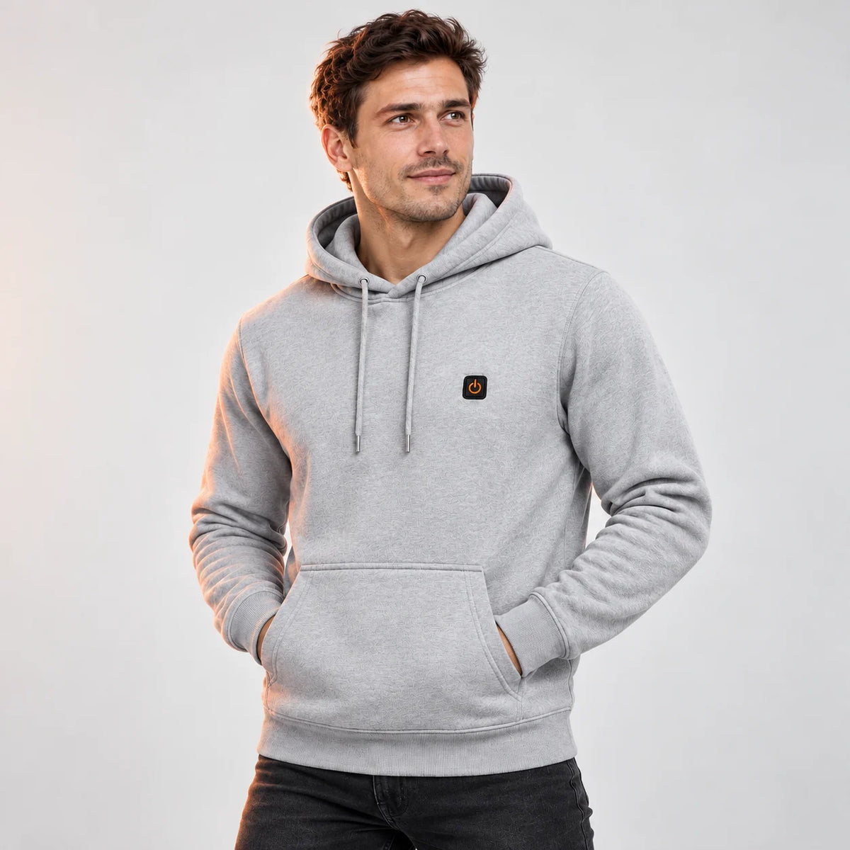 Heated hoodie PyreFit Velocor, worn, front view