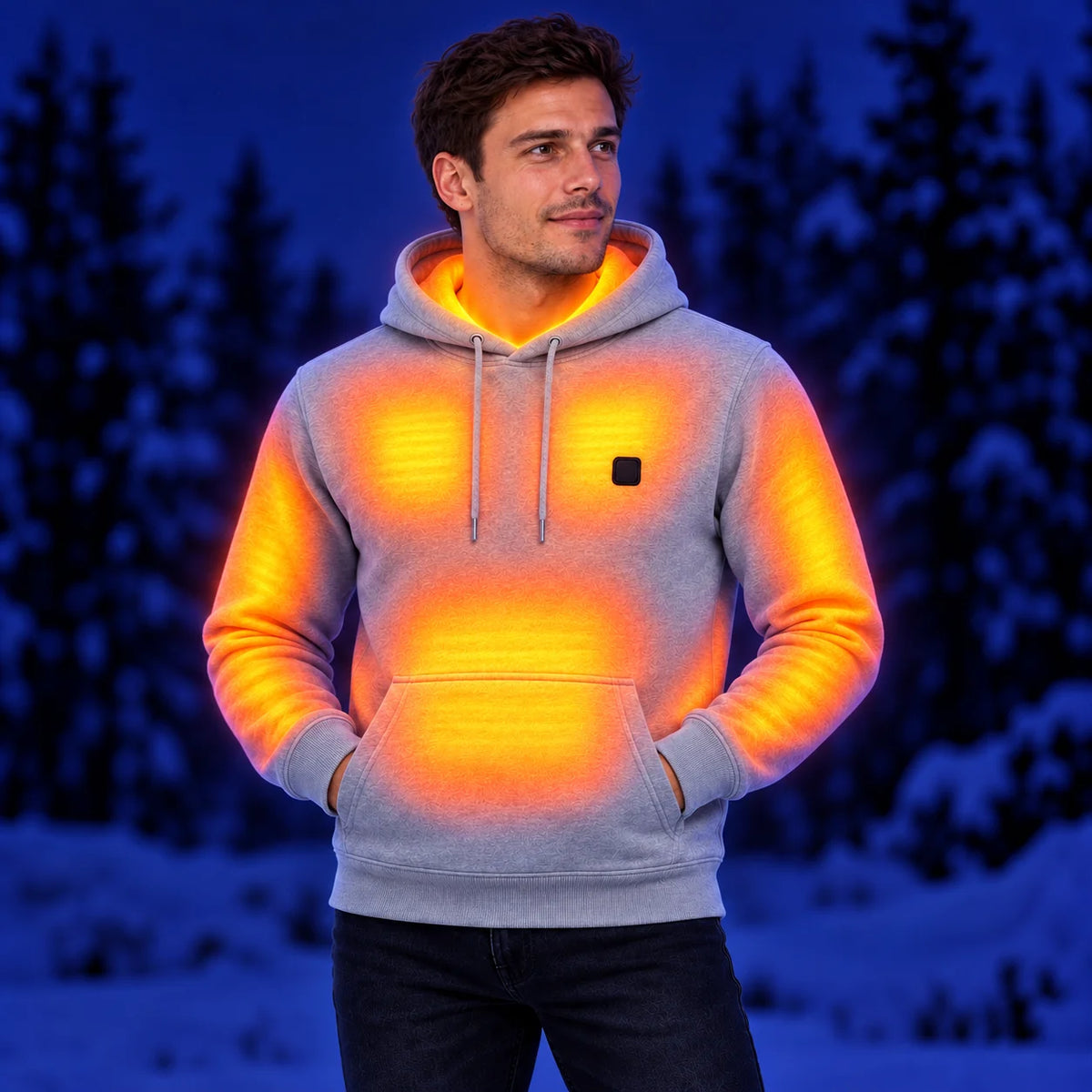 Heated hoodie PyreFit Velocor – warmth across the neck, chest, abdomen, arms and back