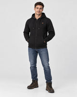 Men's heated zip hoodie PyreFit Voltor, full-length view