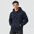 Men's heated hoodie PyreFit Zippa, worn, front view