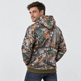 Heated forest camo hoodie PyreFit Zippo, back view