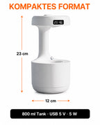 Humidifier with raindrop effect and LED clock – product view 6