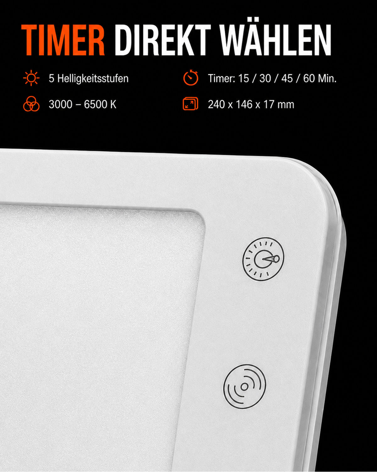 JSK-30 daylight lamp with timer – product view 4