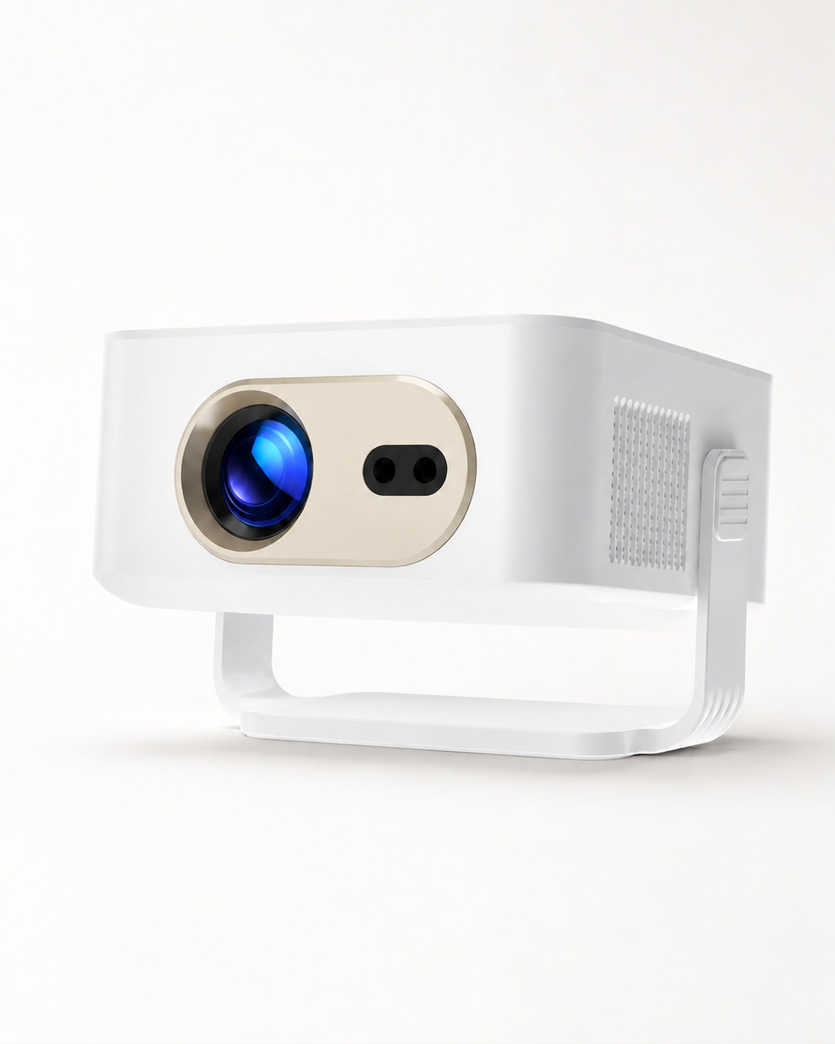 Mini projector in white and champagne