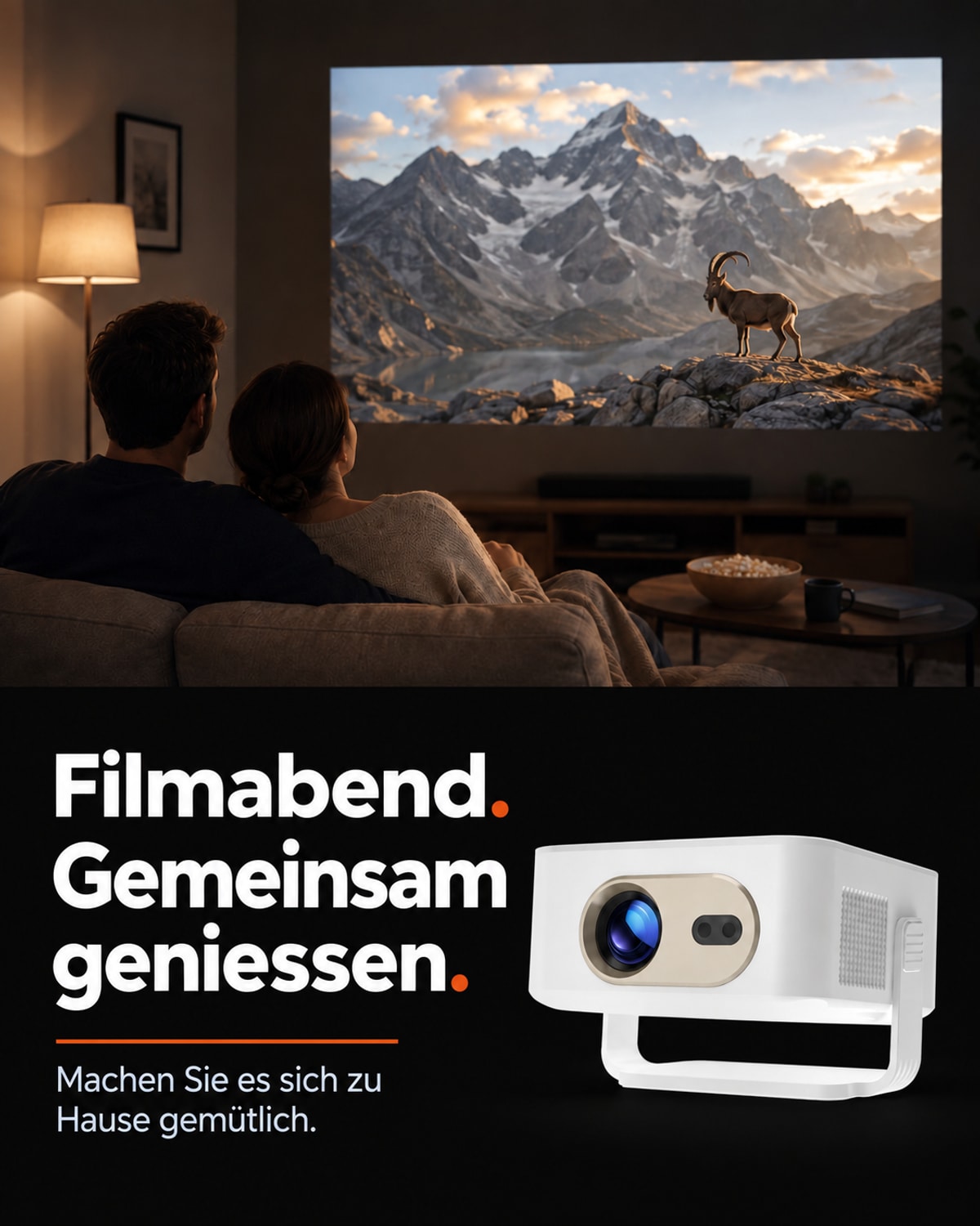 Mini projector – movie night. Enjoy it together.