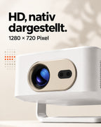 Mini projector – HD, natively displayed.