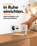 Mini projector – set up at your own pace.
