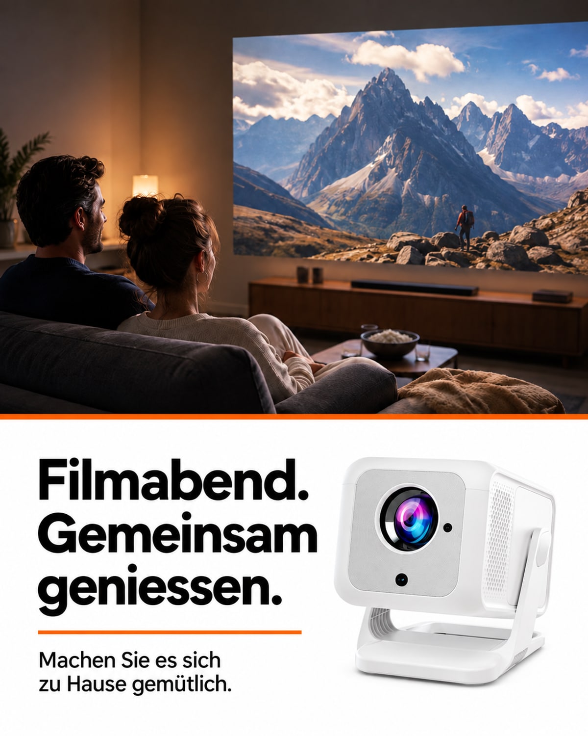 Mini projector – movie night. Enjoy it together.