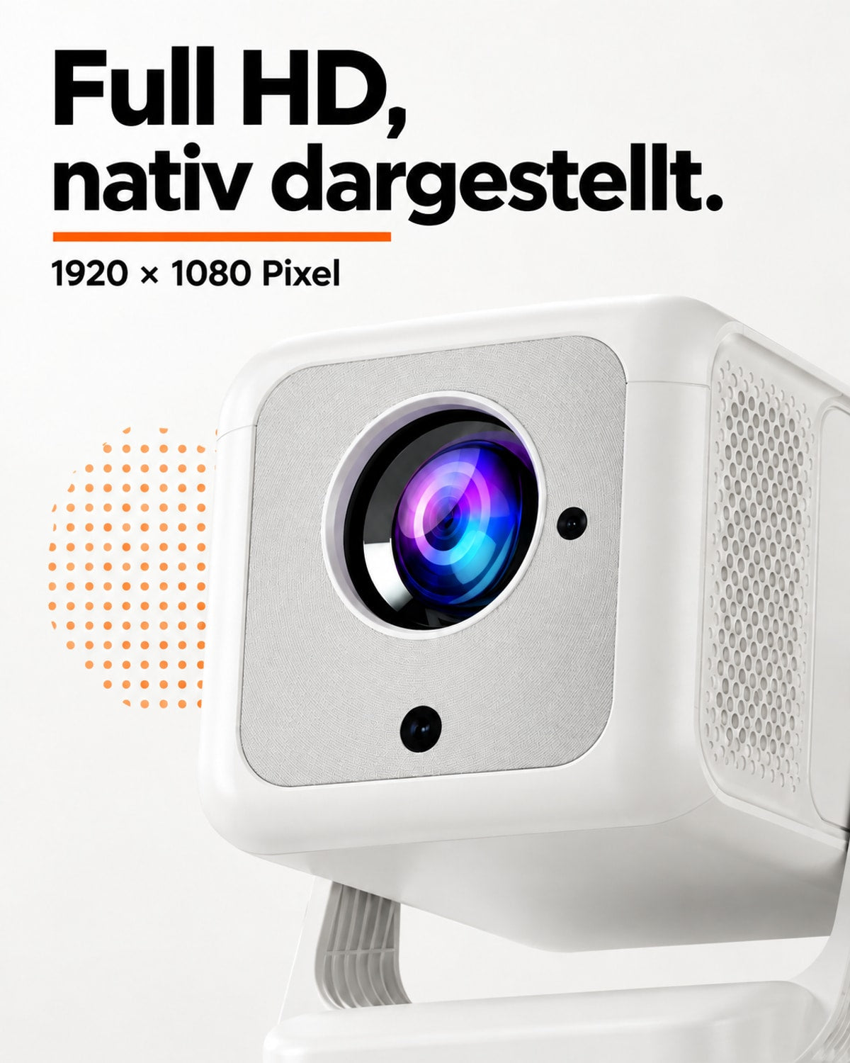 Mini projector – Full HD, natively displayed.
