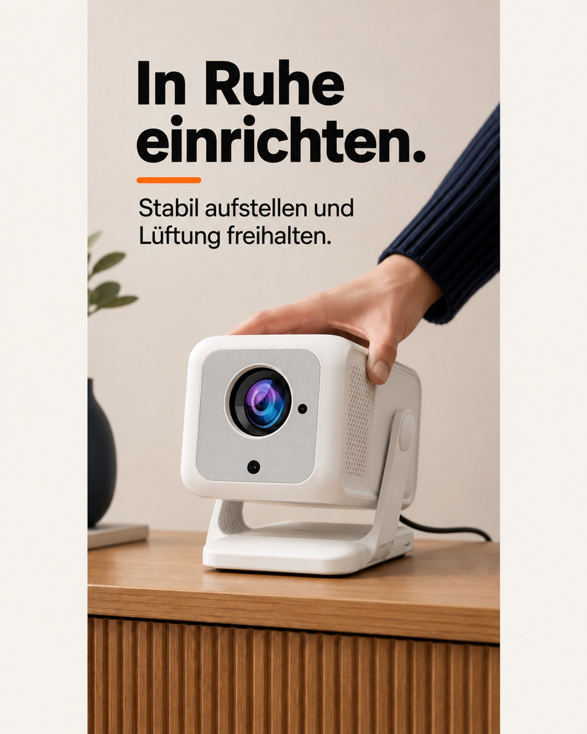 Mini projecteur – installez-le de façon stable et gardez les aérations dégagées