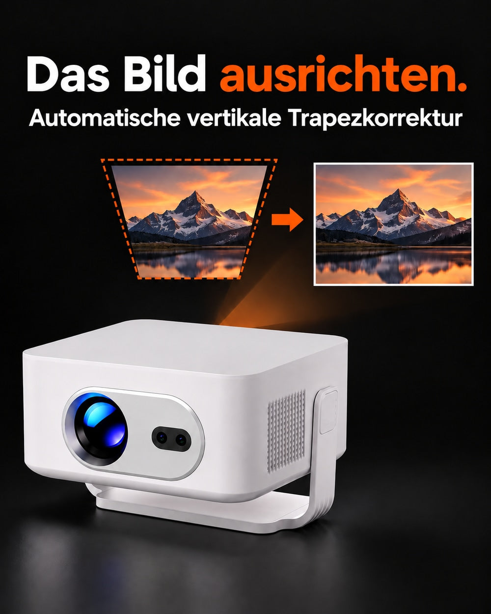 Mini projector – vertical keystone correction