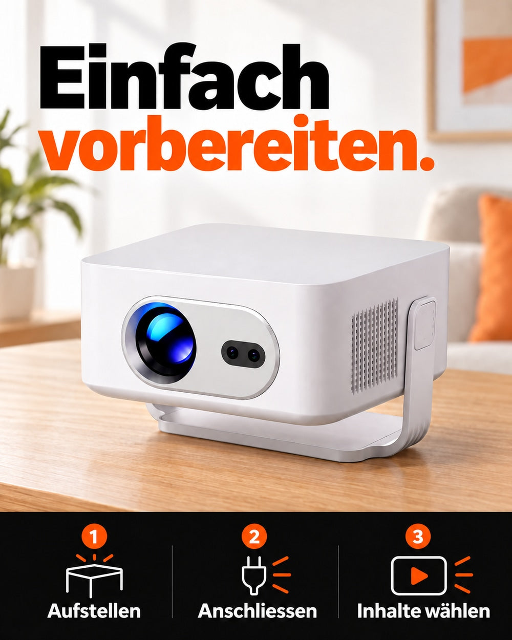 Mini projector – setup