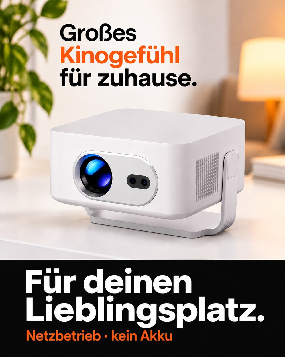 Mini projector – mains-powered