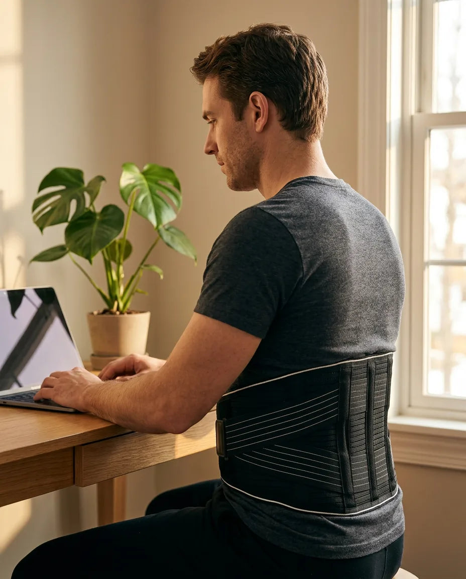 Back Brace with Dial Closure – Adjustable Back and Waist Support for Everyday Wear – product image 2