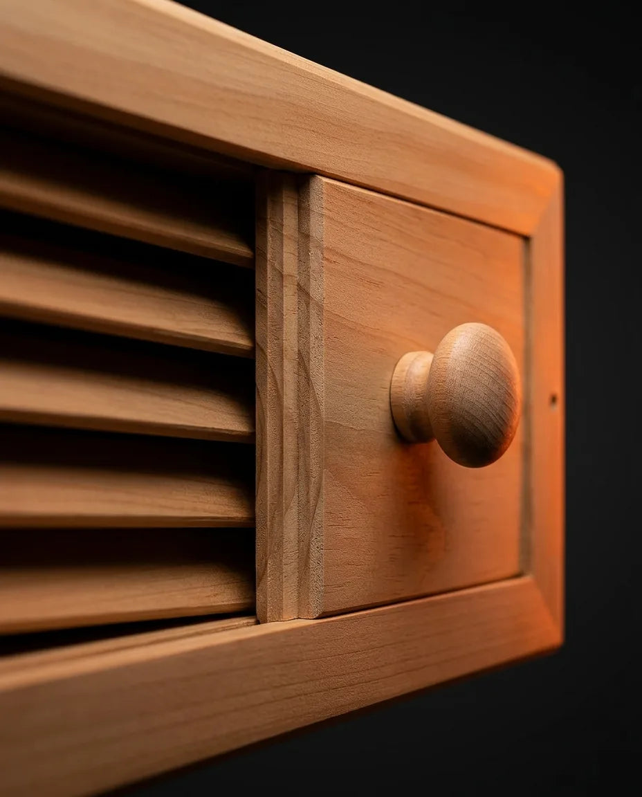 Wooden Sauna Air Vent – Adjustable Ventilation with Slider – product image 4