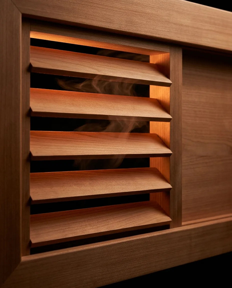 Wooden Sauna Air Vent – Adjustable Ventilation with Slider – product image 5