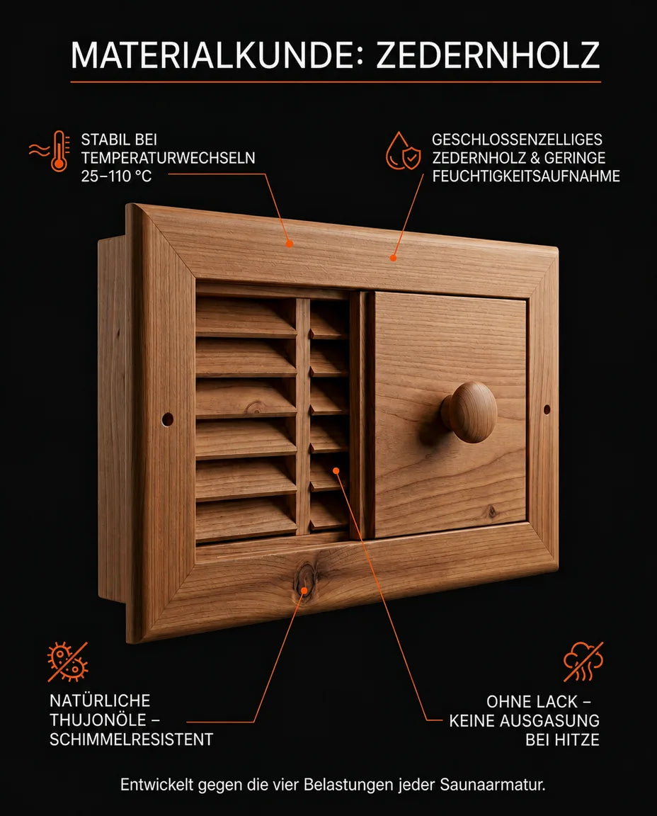 Wooden Sauna Air Vent – Adjustable Ventilation with Slider – product image 13