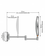 3x Magnifying Vanity Mirror – Extendable Wall Mirror for Grooming – product image 10