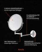 3x Magnifying Vanity Mirror – Extendable Wall Mirror for Grooming – product image 11