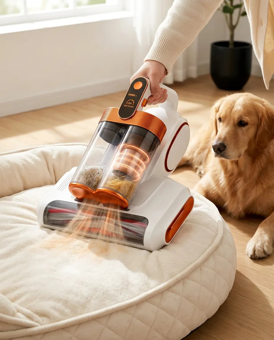 Mite vacuum for mattresses, sofas and upholstery – strong suction against dust in fabrics – product image 10